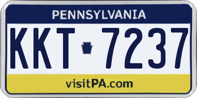 PA license plate KKT7237