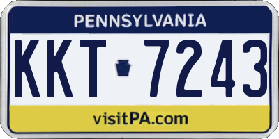 PA license plate KKT7243
