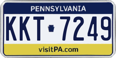 PA license plate KKT7249