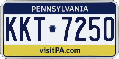 PA license plate KKT7250