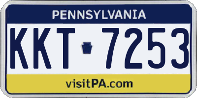PA license plate KKT7253