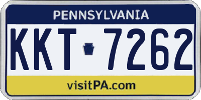 PA license plate KKT7262