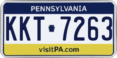 PA license plate KKT7263