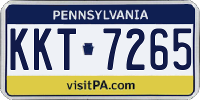 PA license plate KKT7265