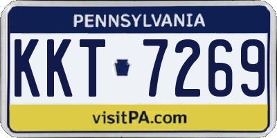 PA license plate KKT7269