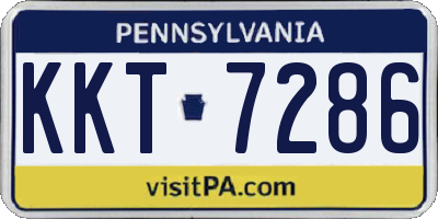 PA license plate KKT7286