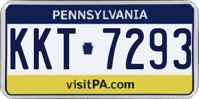 PA license plate KKT7293
