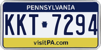 PA license plate KKT7294