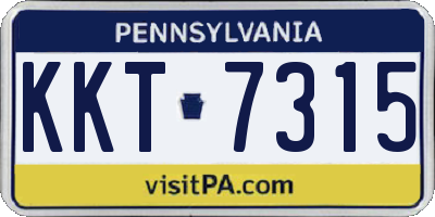 PA license plate KKT7315
