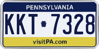 PA license plate KKT7328