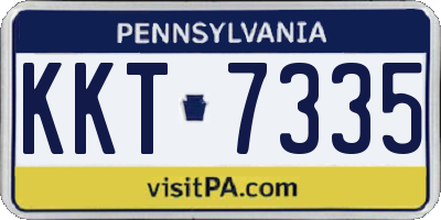 PA license plate KKT7335