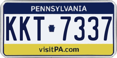 PA license plate KKT7337