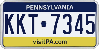 PA license plate KKT7345