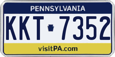 PA license plate KKT7352