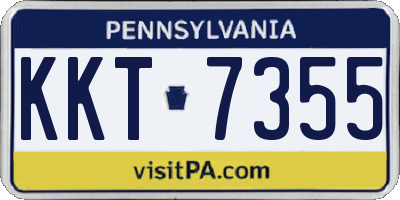 PA license plate KKT7355