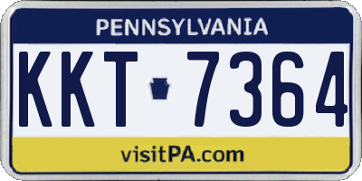 PA license plate KKT7364