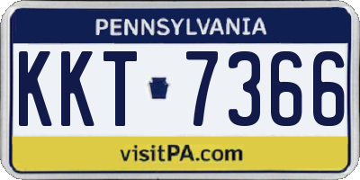 PA license plate KKT7366