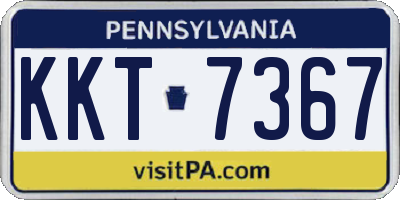 PA license plate KKT7367