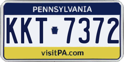 PA license plate KKT7372