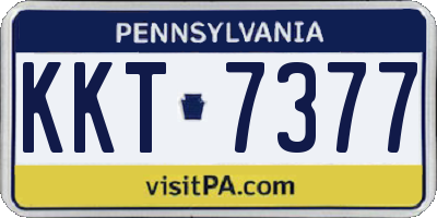 PA license plate KKT7377