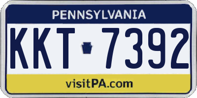 PA license plate KKT7392