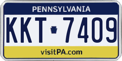 PA license plate KKT7409