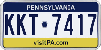 PA license plate KKT7417
