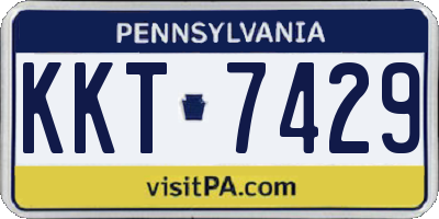 PA license plate KKT7429