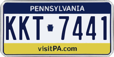 PA license plate KKT7441