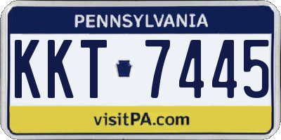 PA license plate KKT7445