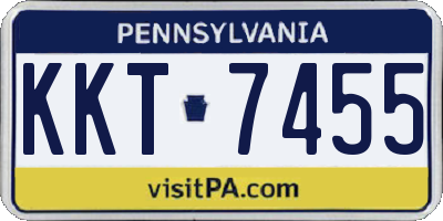 PA license plate KKT7455
