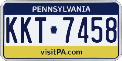 PA license plate KKT7458