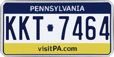 PA license plate KKT7464