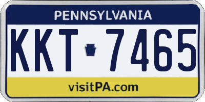 PA license plate KKT7465