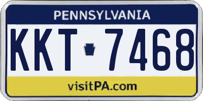 PA license plate KKT7468