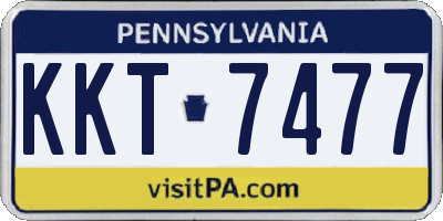PA license plate KKT7477