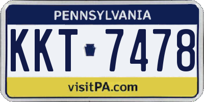 PA license plate KKT7478