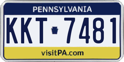 PA license plate KKT7481