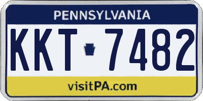 PA license plate KKT7482