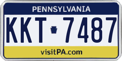 PA license plate KKT7487