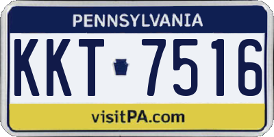 PA license plate KKT7516