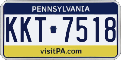 PA license plate KKT7518