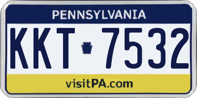 PA license plate KKT7532