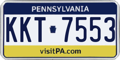 PA license plate KKT7553
