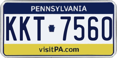 PA license plate KKT7560