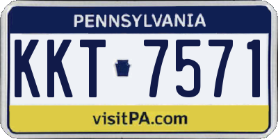 PA license plate KKT7571