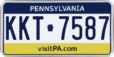 PA license plate KKT7587