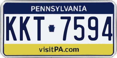 PA license plate KKT7594