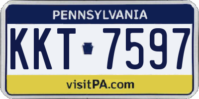 PA license plate KKT7597