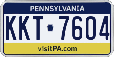 PA license plate KKT7604